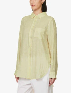 Monaco Long-sleeved Linen Shirt -Ted Baker Store R04165939 IVORY ALT02