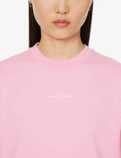 Brand-embroidery Boxy-fit Cotton-jersey T-shirt 11 Brand-embroidery Boxy-fit Cotton-jersey T-shirt -Ted Baker Store R04166219 DUSTYROSE ALT04