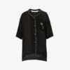 Palm Angels Logo-embroidered Relaxed-fit Woven Shirt