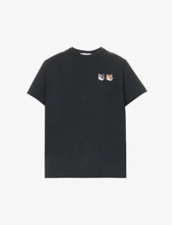 Fox-appliqué Cropped Boxy-fit Cotton-jersey T-shirt
