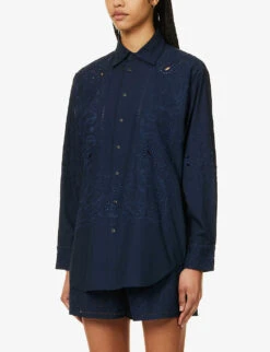 Rag & Bone Vivian Paisley-embroidered Cotton Shirt 10 Rag & Bone Vivian Paisley-embroidered Cotton Shirt -Ted Baker Store R04166658 SALPAISLEY ALT02