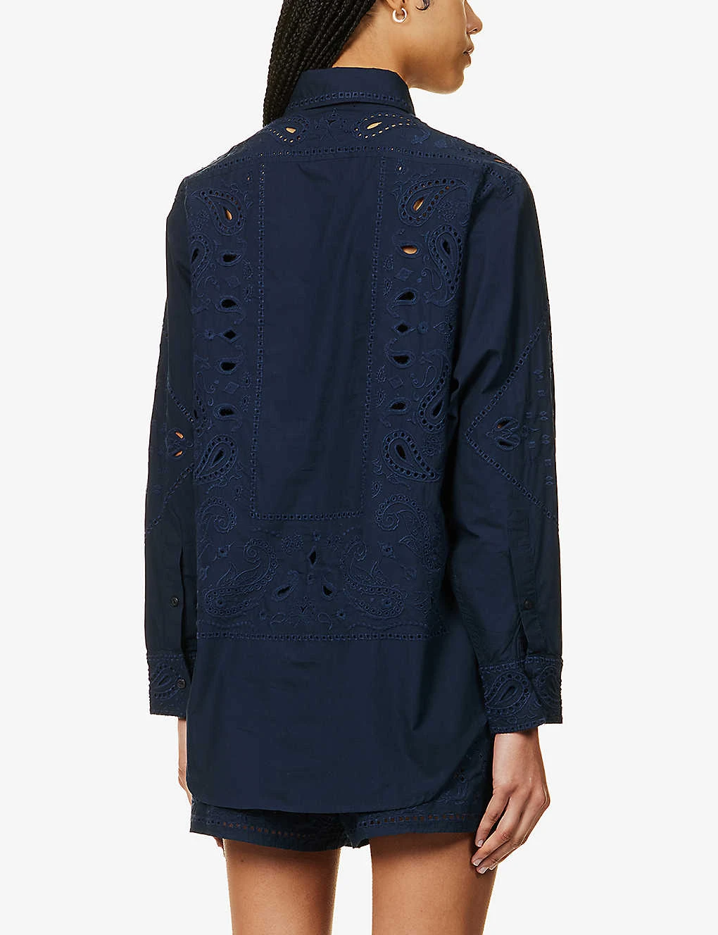Rag & Bone Vivian Paisley-embroidered Cotton Shirt 6 Rag & Bone Vivian Paisley-embroidered Cotton Shirt - Image 4