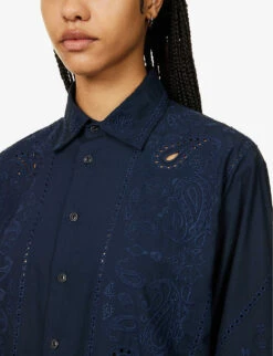 Rag & Bone Vivian Paisley-embroidered Cotton Shirt 12 Rag & Bone Vivian Paisley-embroidered Cotton Shirt -Ted Baker Store R04166658 SALPAISLEY ALT04