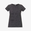 Rag & Bone Striped Short-sleeved Organic-cotton T-shirt -Ted Baker Store R04166663 BLACKMULT M