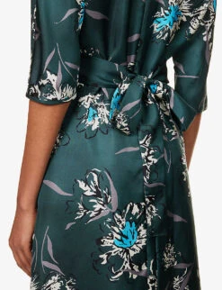 Fleres Floral-print Silk Midi Dress -Ted Baker Store R04167341 PASTELGREEN ALT05