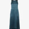 Sogno Flared-hem Satin Midi Dress