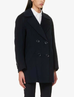 Oceania Double-breasted Wool Coat -Ted Baker Store R04167368 MIDNIGHTBLUE ALT02