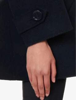 Oceania Double-breasted Wool Coat -Ted Baker Store R04167368 MIDNIGHTBLUE ALT05