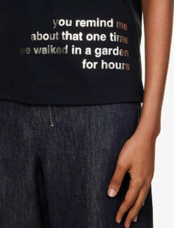 Aris Text-print Cotton-jersey T-shirt -Ted Baker Store R04167372 ULTRAMARINE ALT04