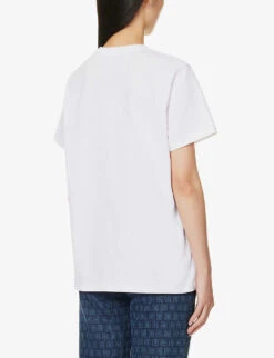 Ganni Dream Graphic-print Relaxed-fit Organic Cotton-jersey T-shirt -Ted Baker Store R04167525 BRIGHTWHITE ALT03