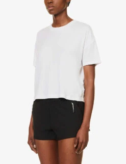 Vuori Energy Boxy-fit Stretch-jersey T-shirt -Ted Baker Store R04167654 WHITE ALT02
