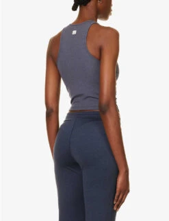 Vuori Plyo Scoop-neck Stretch-rayon Tank Top -Ted Baker Store R04167661 AZUREHEATHER ALT03