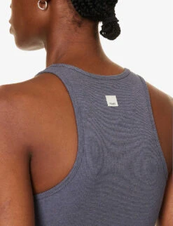 Vuori Plyo Scoop-neck Stretch-rayon Tank Top -Ted Baker Store R04167661 AZUREHEATHER ALT04