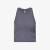 Vuori Plyo Scoop-neck Stretch-rayon Tank Top -Ted Baker Store R04167661 AZUREHEATHER M