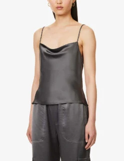 Les Barb Square-neck Satin Top -Ted Baker Store R04167912 JUPITER ALT02