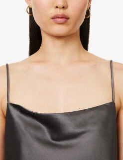 Les Barb Square-neck Satin Top -Ted Baker Store R04167912 JUPITER ALT04