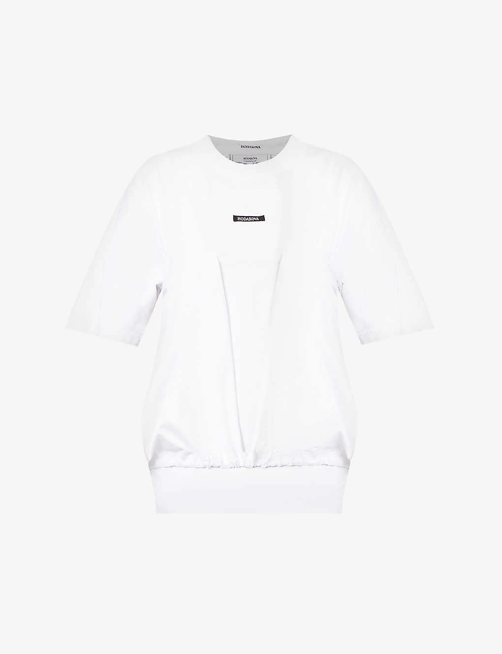 Logo-tab Short-sleeved Cotton-blend T-shirt 3 Logo-tab Short-sleeved Cotton-blend T-shirt