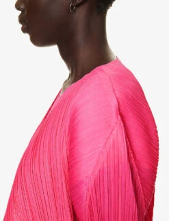 July Round-neck Split-hem Knitted Midi Dress 13 July Round-neck Split-hem Knitted Midi Dress -Ted Baker Store R04168553 BRIGHTPINK ALT04