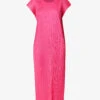 July Round-neck Split-hem Knitted Midi Dress -Ted Baker Store R04168553 BRIGHTPINK M