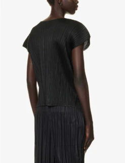 Tropical Winter Pleated Knitted Top 11 Tropical Winter Pleated Knitted Top -Ted Baker Store R04168565 GREEN ALT03