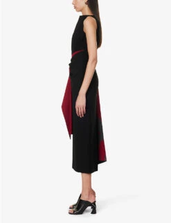 Calatrava Sleeveless Woven Maxi Dress 9 Calatrava Sleeveless Woven Maxi Dress -Ted Baker Store R04168593 BLACKSANGRIA ALT02