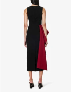 Calatrava Sleeveless Woven Maxi Dress 10 Calatrava Sleeveless Woven Maxi Dress -Ted Baker Store R04168593 BLACKSANGRIA ALT03
