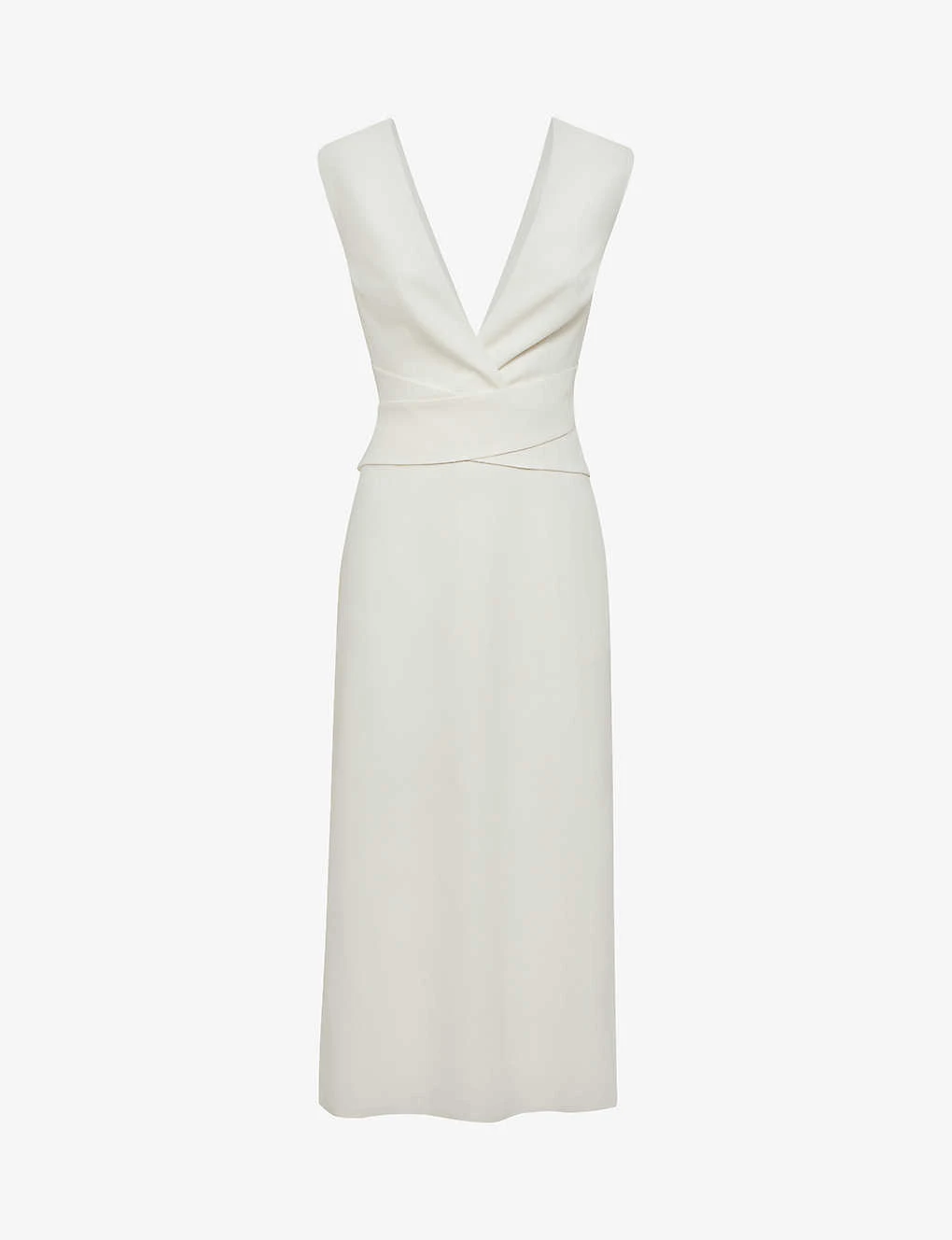 Reiss Jayla V-neck Cross-over Stretch-woven Midi Dress 3 Reiss Jayla V-neck Cross-over Stretch-woven Midi Dress