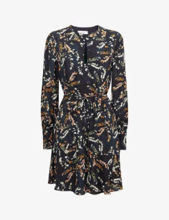 Reiss Hayley Floral-print Woven Midi Dress
