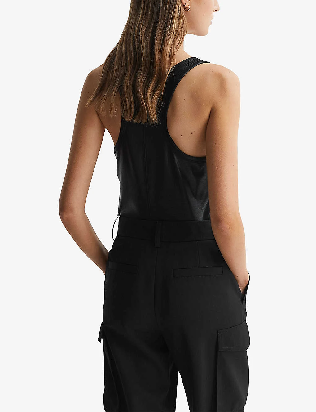 Reiss Lilly Round-neck Sleeveless Metallic Stretch-woven Vest 6 Reiss Lilly Round-neck Sleeveless Metallic Stretch-woven Vest - Image 4