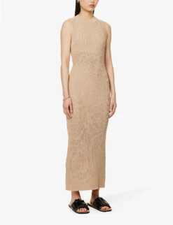 Exclusive Sutton Sleeveless Knitted Maxi Dress -Ted Baker Store R04169549 BEIGE ALT02