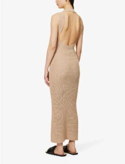 Exclusive Sutton Sleeveless Knitted Maxi Dress -Ted Baker Store R04169549 BEIGE ALT03