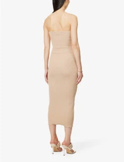 Exclusive Kiera Strapless Knitted Midi Dress -Ted Baker Store R04169552 BEIGE ALT03