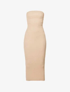 Exclusive Kiera Strapless Knitted Midi Dress