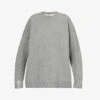 Valentino Rhinestone-embellished Oversized Wool-blend Knitted Sweatshirt 1 Valentino Rhinestone-embellished Oversized Wool-blend Knitted Sweatshirt -Ted Baker Store R04169668 GRIGIOMELANGEAVORIO M