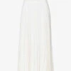 Valentino Pleated Silk Midi Skirt -Ted Baker Store R04169682 AVORIO M