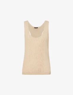 Joseph Sleeveless Scoop-neck Knitted Top
