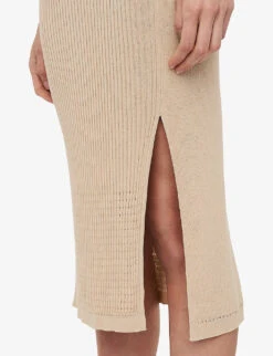 Joseph Ribbed Mid-rise Stretch-knit Midi Pencil Skirt -Ted Baker Store R04169973 DESERTCOMBO ALT02