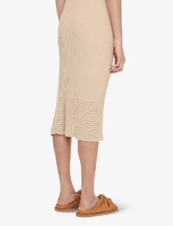 Joseph Ribbed Mid-rise Stretch-knit Midi Pencil Skirt -Ted Baker Store R04169973 DESERTCOMBO ALT03