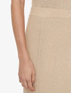 Joseph Ribbed Mid-rise Stretch-knit Midi Pencil Skirt -Ted Baker Store R04169973 DESERTCOMBO ALT04