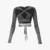 Peephole Cut-out Knitted Top -Ted Baker Store R04170532 BLACKLUREX M