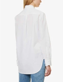 Rag & Bone Maxine Patch-pocket Relaxed-fit Cotton Shirt -Ted Baker Store R04170706 WHITE ALT03