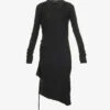 Long-sleeved Scoop-neck Cotton Midi Dress -Ted Baker Store R04171263 BLACK M