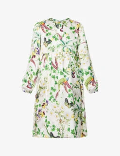 Tatou Floral-print Satin Midi Dress