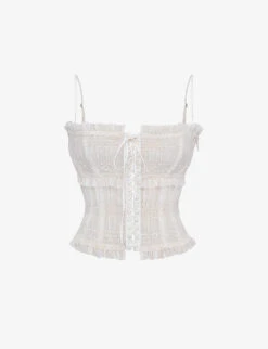 Lula Lace-up Crepe Top