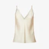 Jil Sander V-neck Scalloped-trims Woven-blend Top -Ted Baker Store R04173103 109 M