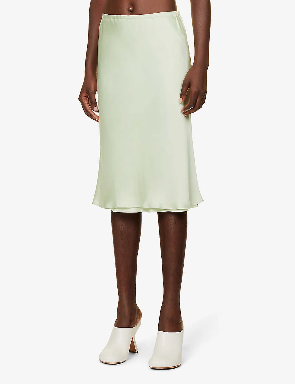 Jil Sander Flared-hem Elasticated-waistband Satin Midi Skirt 5 Jil Sander Flared-hem Elasticated-waistband Satin Midi Skirt - Image 3