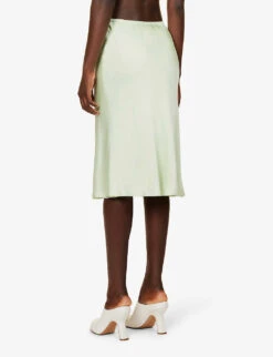 Jil Sander Flared-hem Elasticated-waistband Satin Midi Skirt 10 Jil Sander Flared-hem Elasticated-waistband Satin Midi Skirt -Ted Baker Store R04173106 335 ALT03