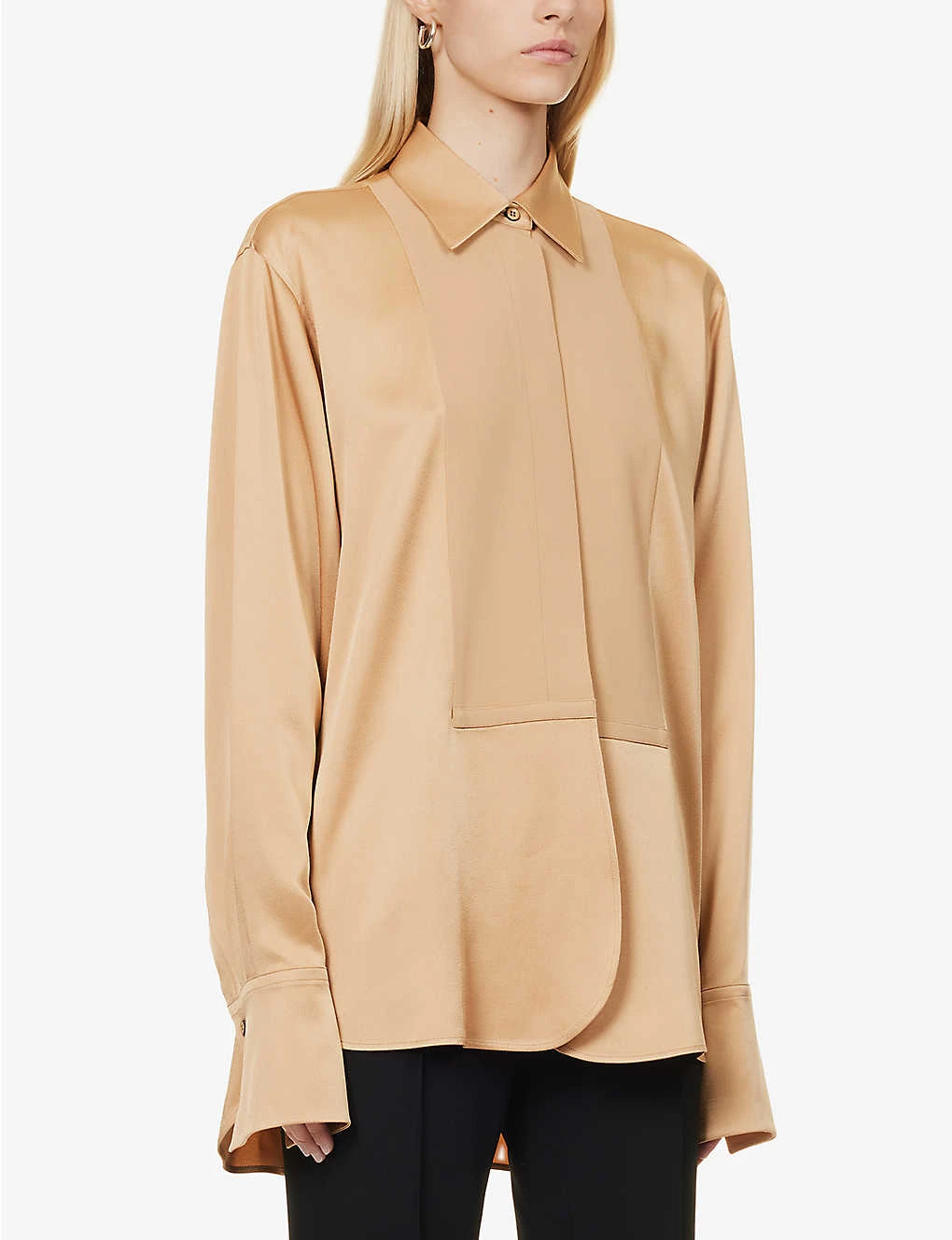 Jil Sander Contrasting-panel Long-line Woven Shirt 5 Jil Sander Contrasting-panel Long-line Woven Shirt - Image 3