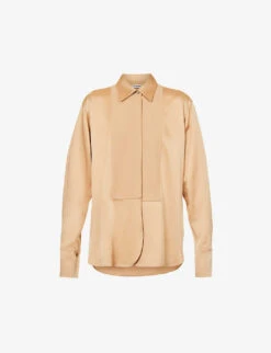 Jil Sander Contrasting-panel Long-line Woven Shirt