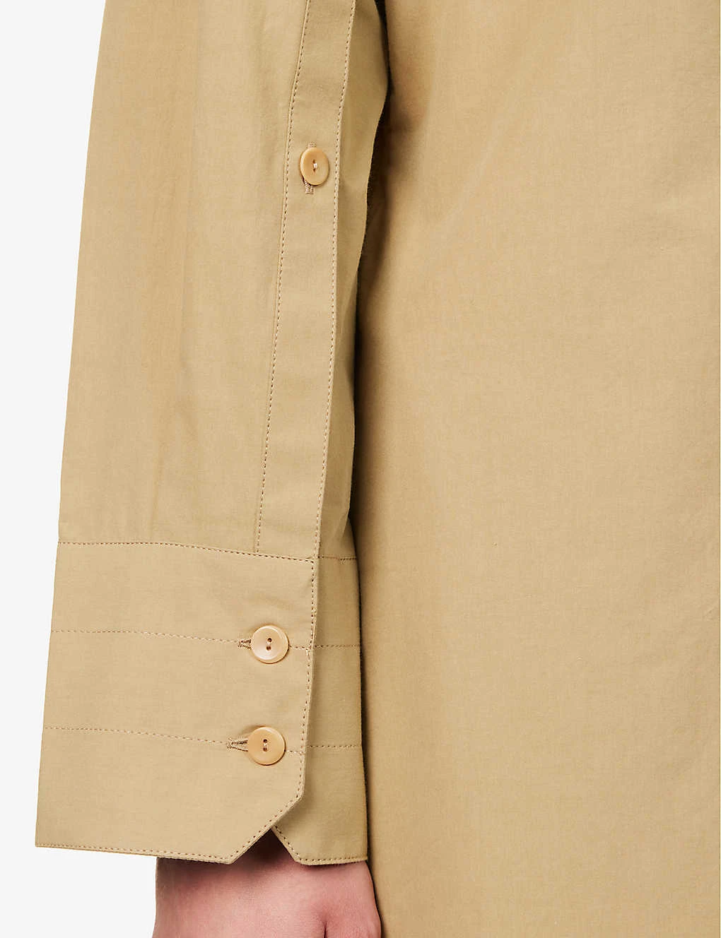 Long-sleeved Organic-cotton Midi Shirt Dress 7 Long-sleeved Organic-cotton Midi Shirt Dress - Image 5